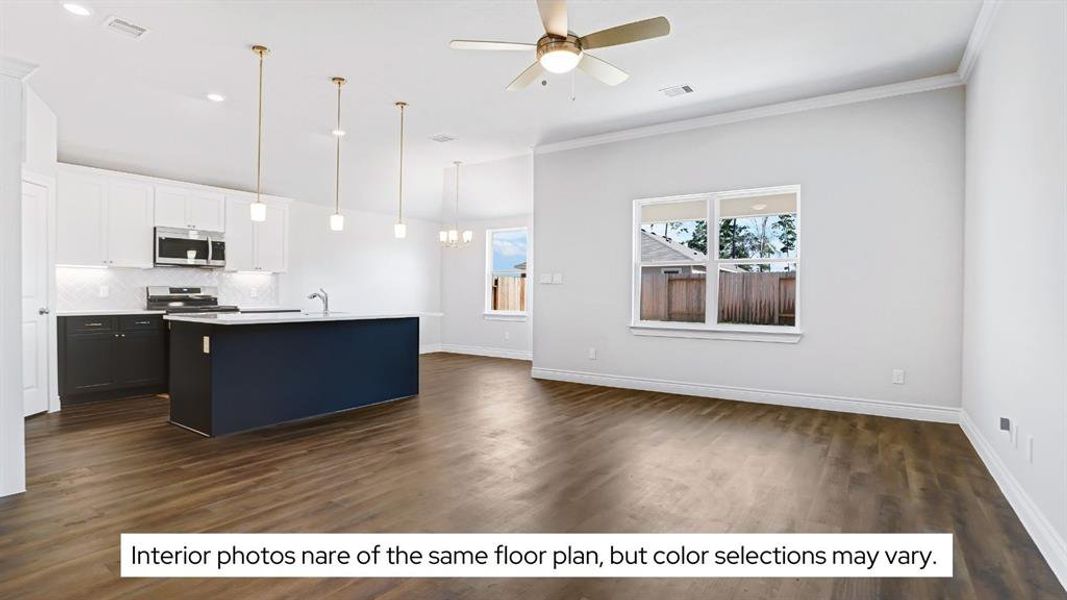 Furnished interior view inside a new home in Lexington Heights, Willis (Image 4).
