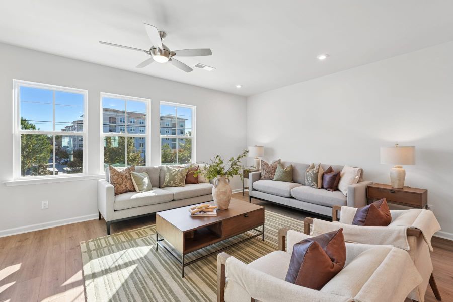 Furnished interior view inside a new home in Twinleaf Townes, Chapel Hill (Image 9).