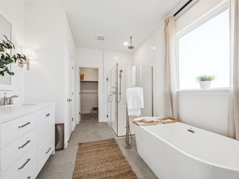 Luxurious primary bath (*Photo not of actual home and used for illustration purposes only.) Luxurious primary bath (*Photo not of actual home and used for illustration purposes only.)
