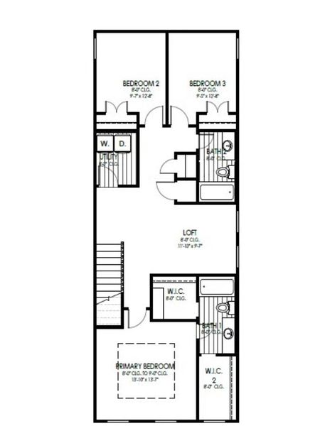 2D floor plan layout for the Summit by Home Creations in Santa Fe, Cleveland, TX (Image 3).