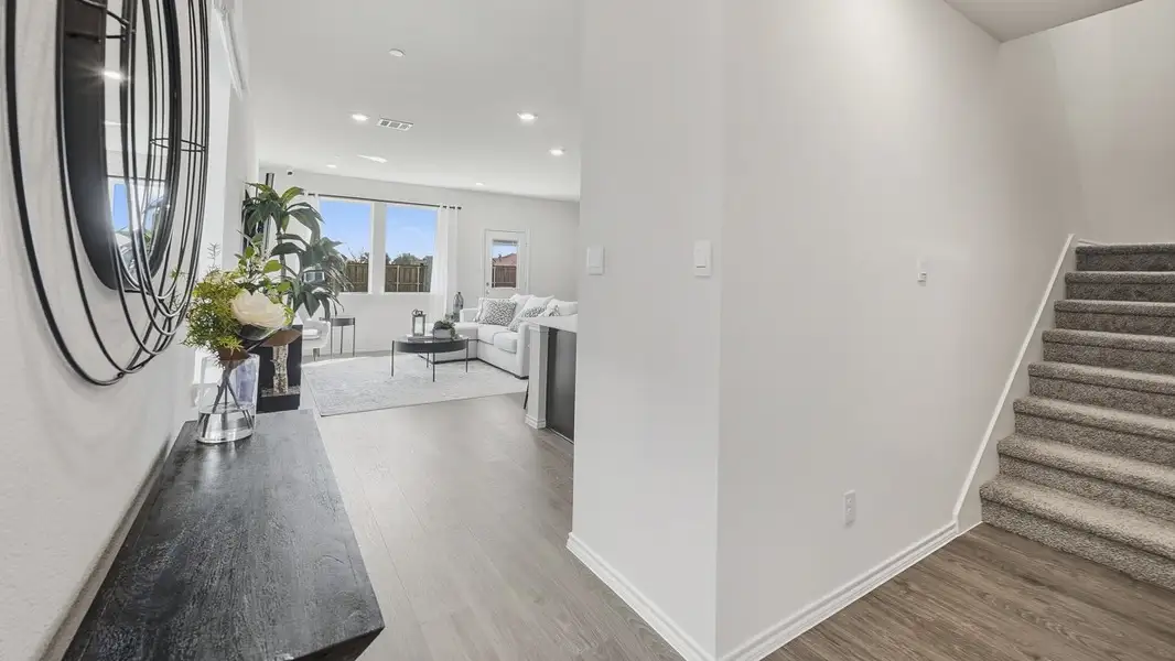 Representative furnished interior of a home built from the Benson-Lot Fit by D.R. Horton in Hanolley Hills, Sherman (Image 3).
