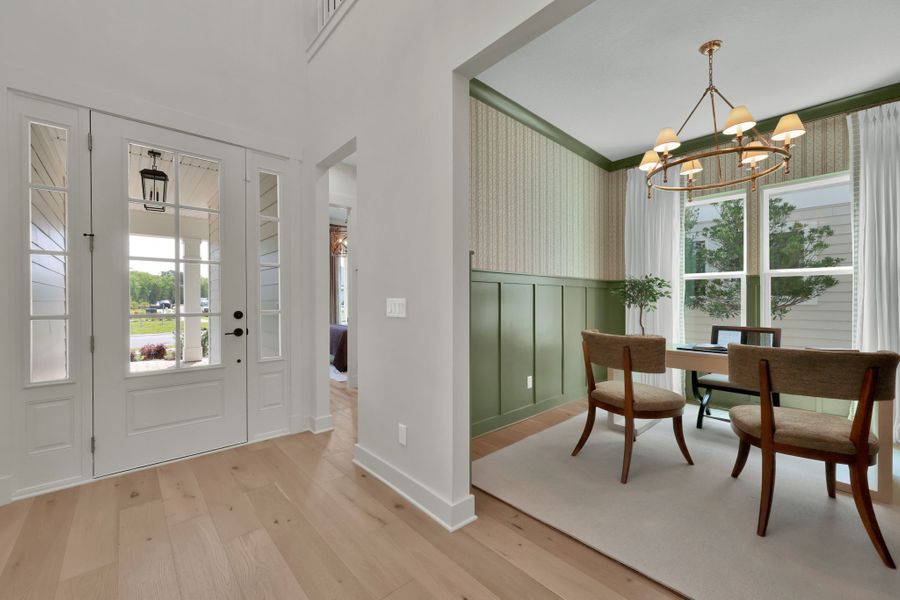 Representative furnished interior of a home built from the Scarlett by Riverside Homes in Mariposa at EverRange 50' Series, Jacksonville (Image 9).