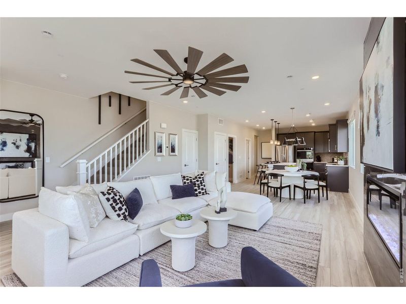 Furnished interior view inside a new home in Mountain Brook, Longmont (Image 17). Furnished interior view inside a new home in Mountain Brook, Longmont (Image 17).