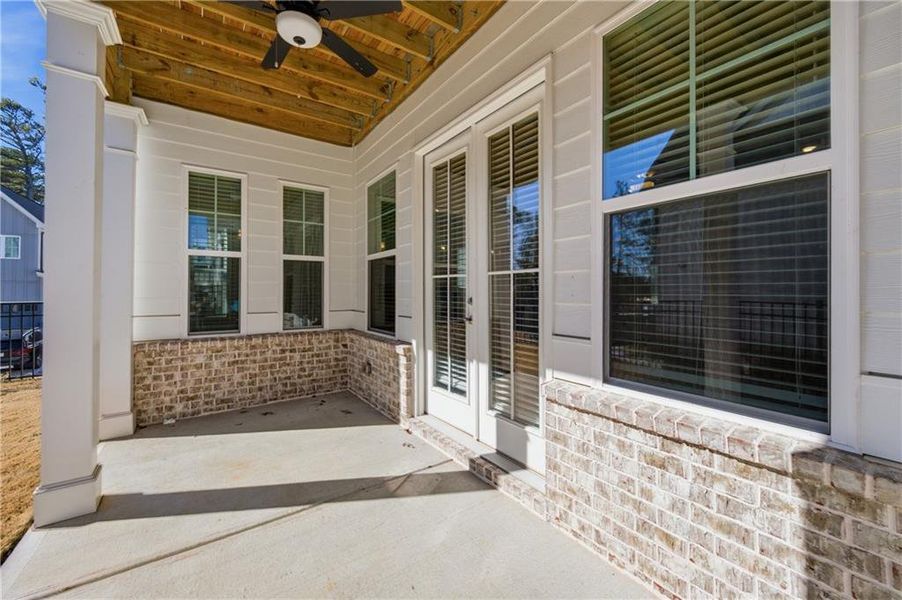 Exterior details and patio area of a home in Promenade Ridge, Marietta (Image 18).