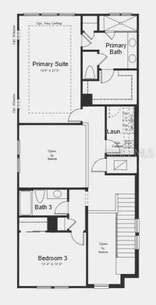 2D floor plan layout of this home in Center Lake Ranch Community Group Page, St. Cloud, FL (Image 4).