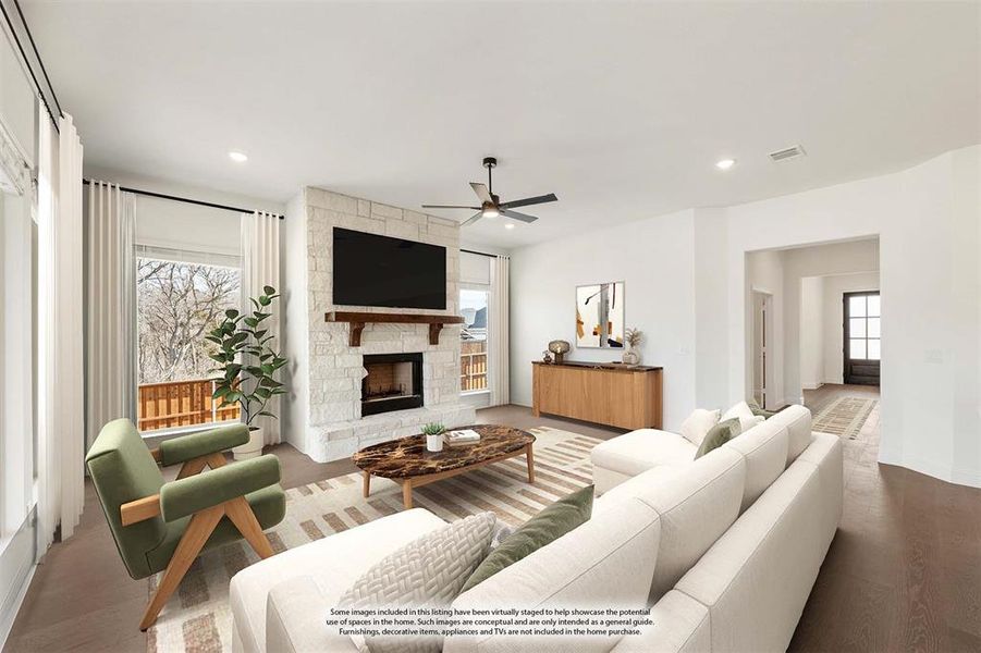 Furnished interior view inside a new home in Villages of Hurricane Creek, Anna (Image 19).