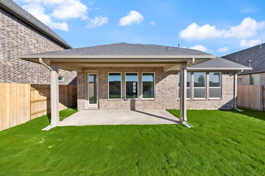 Exterior details and patio area of a home in Elyson 45' & 70', Katy (Image 3). Exterior details and patio area of a home in Elyson 45' & 70', Katy (Image 3).