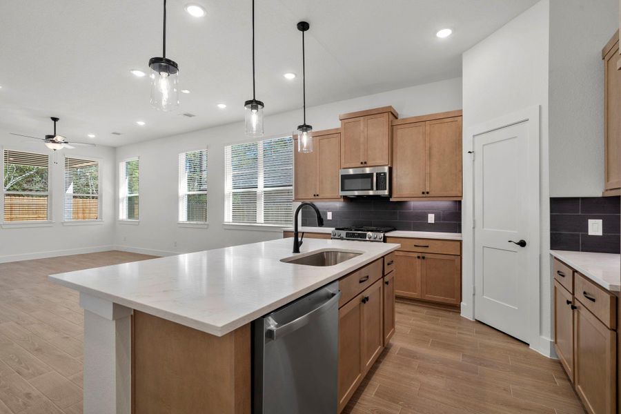 Furnished interior view inside a new home in The Woodlands Hills, Willis (Image 4).
