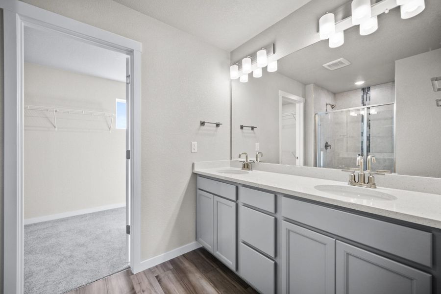 Furnished interior view inside a new home in The Glen-12, Colorado Springs (Image 8). Furnished interior view inside a new home in The Glen-12, Colorado Springs (Image 8).