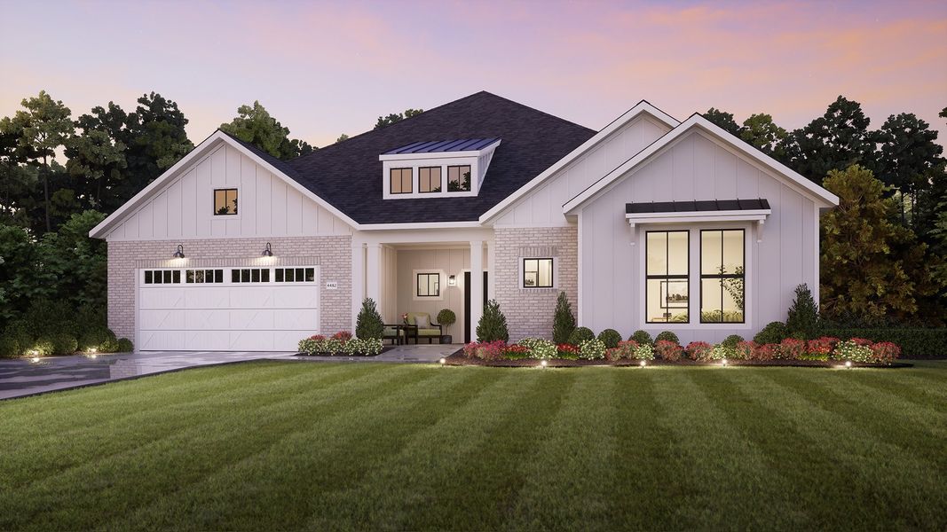 Representative exterior photo of a completed home built from the Provenance by Epcon Communities in The Courtyards at Redbud Lane, Holly Springs, GA (Image 20).