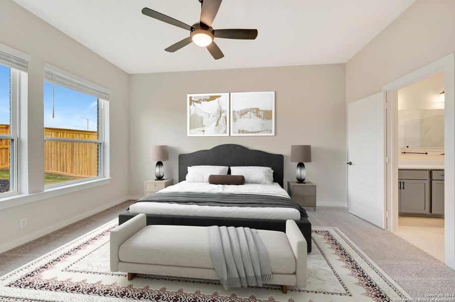 Furnished interior view inside a new home in , New Braunfels (Image 12).