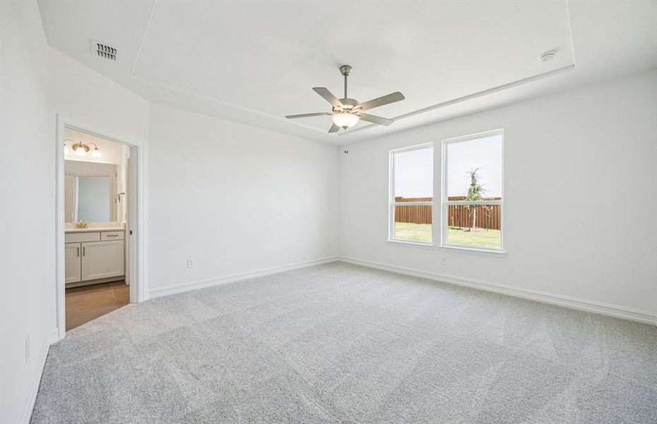 Elegant Owner's suite with beautiful finishes and ample floor space *Real home pictured Elegant Owner's suite with beautiful finishes and ample floor space *Real home pictured