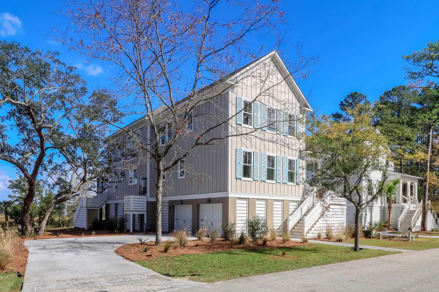 Front exterior of a new home in The Preserve at Pennys Creek, Johns Island, SC, highlighting curb appeal (Image 21).