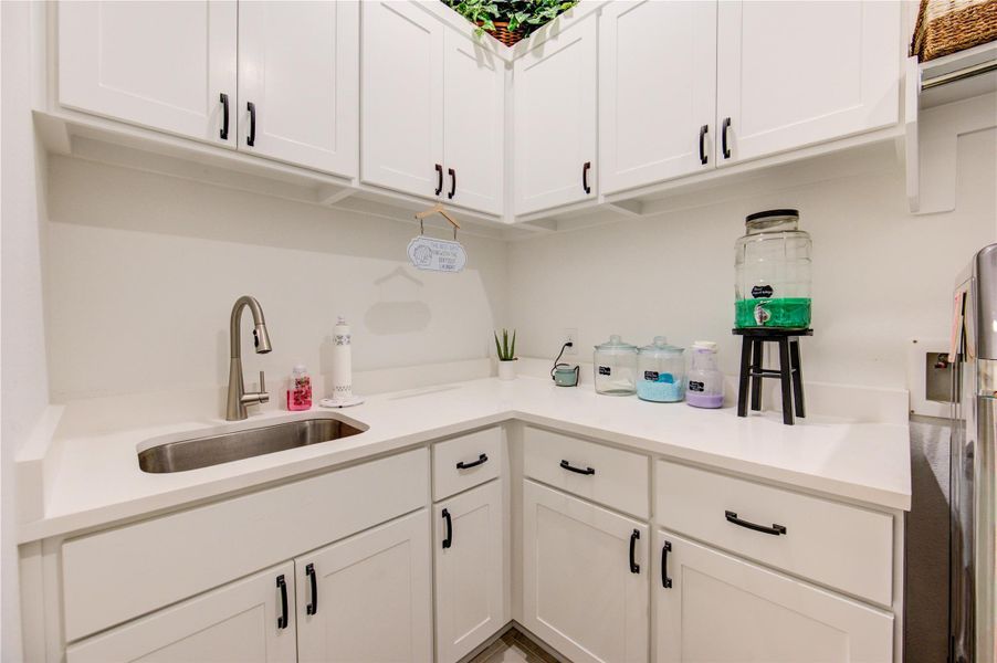 Ample Laundry Cabinet Storage