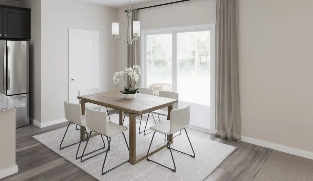 Representative furnished interior of a home built from the Danville by Fischer Homes in Three Rivers, Rome (Image 7).