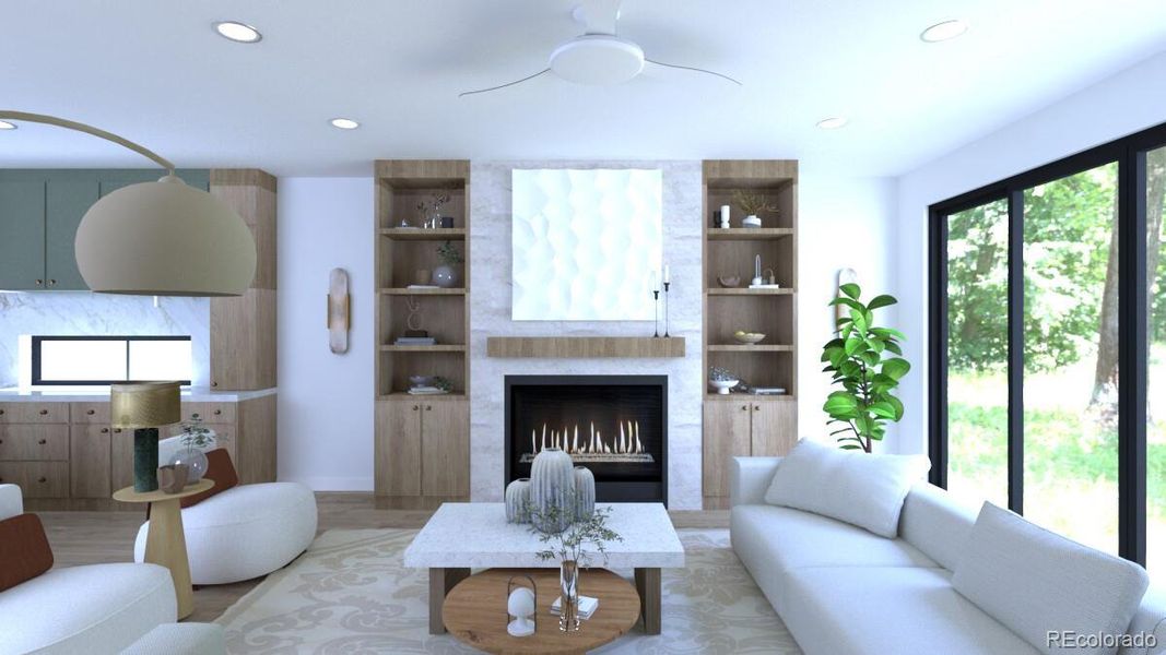 Furnished interior view inside a new home in , Denver (Image 21).