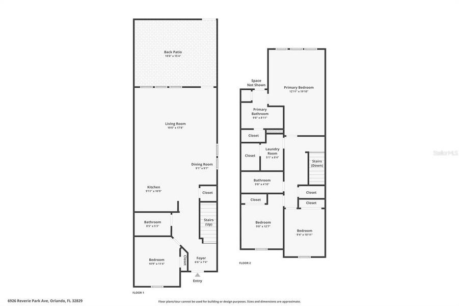2D floor plan layout of this home in EverBe, Orlando, FL (Image 6). 2D floor plan layout of this home in EverBe, Orlando, FL (Image 6).