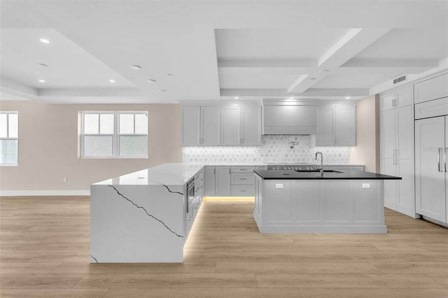 Premium Kitchen w/Waterfall edge Quartz Premium Kitchen w/Waterfall edge Quartz