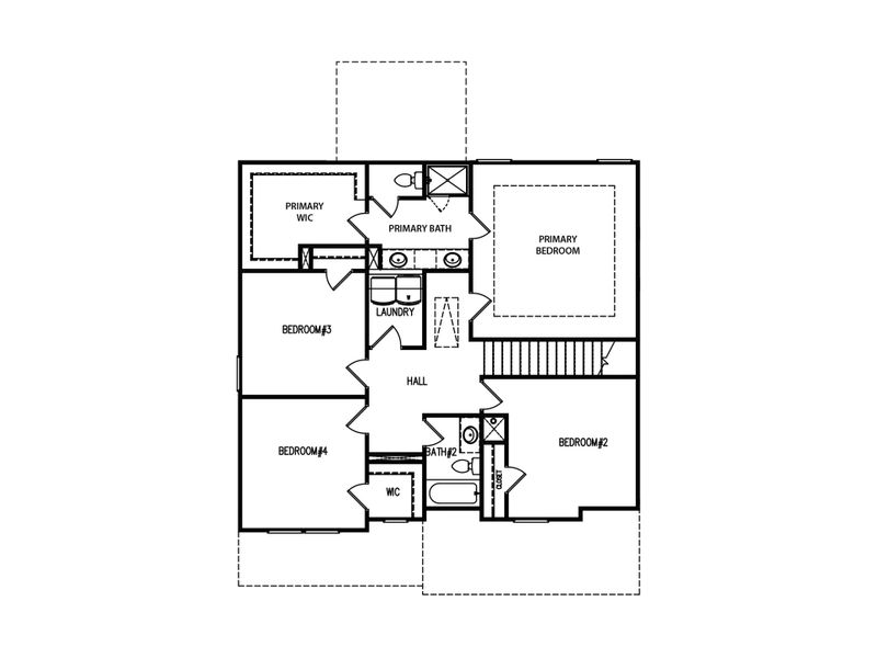 2D floor plan layout for the The Windhurst by My Home Communities in Robins Estates, Warner Robins, GA (Image 4).