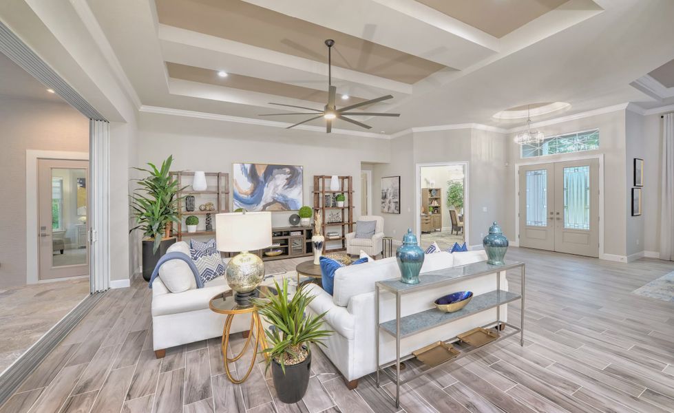 Furnished interior view inside a new home in The Reserve at Plantation Bay, Bunnell (Image 24). Furnished interior view inside a new home in The Reserve at Plantation Bay, Bunnell (Image 24).