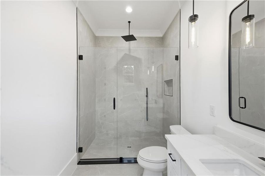 Furnished interior view inside a new home in , Monroe (Image 12).