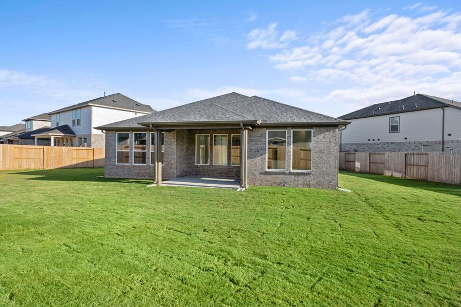 Exterior details and patio area of a home in Cross Creek West 50', Fulshear (Image 2). Exterior details and patio area of a home in Cross Creek West 50', Fulshear (Image 2).