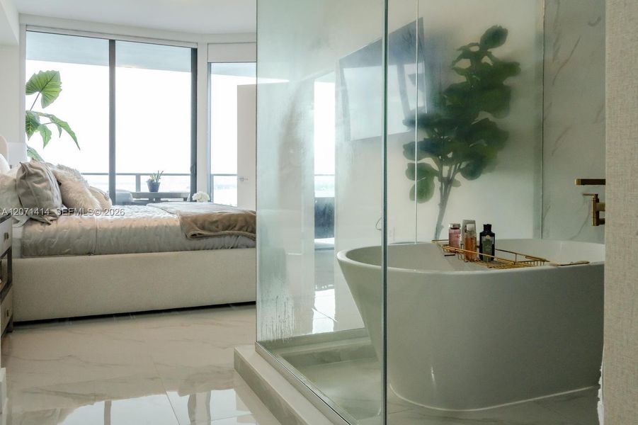 Furnished interior view inside a new home in , Miami (Image 32).