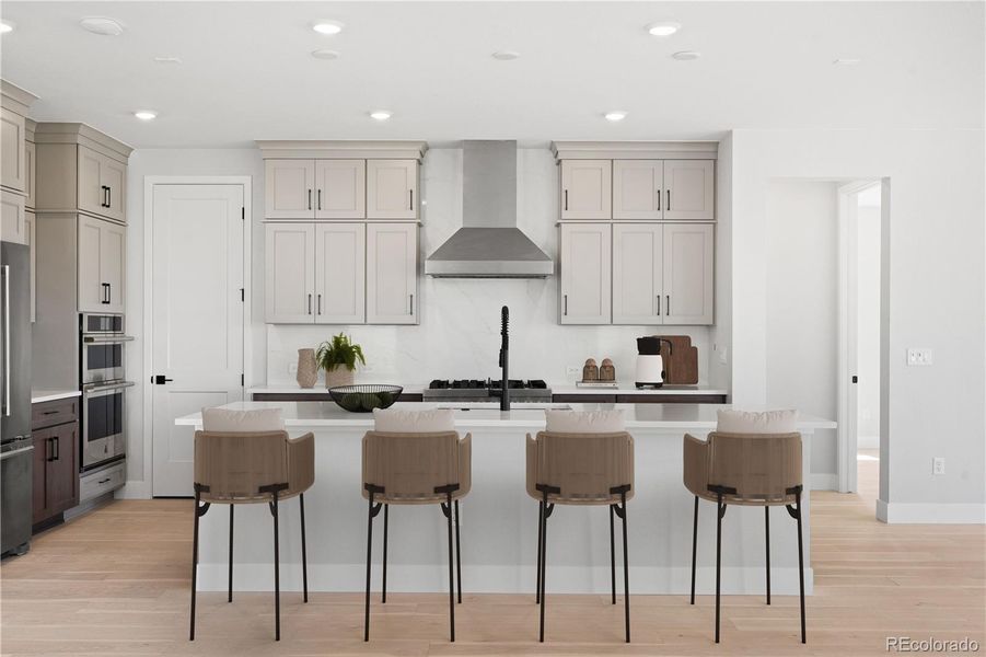 Furnished interior view inside a new home in Gallery at The Canyons, Castle Pines (Image 20).
