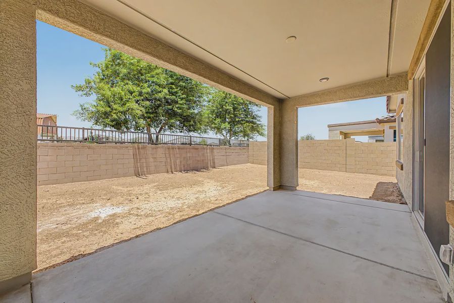 Exterior details and patio area of a home in Avanti at Granite Vista, Waddell (Image 3). Exterior details and patio area of a home in Avanti at Granite Vista, Waddell (Image 3).