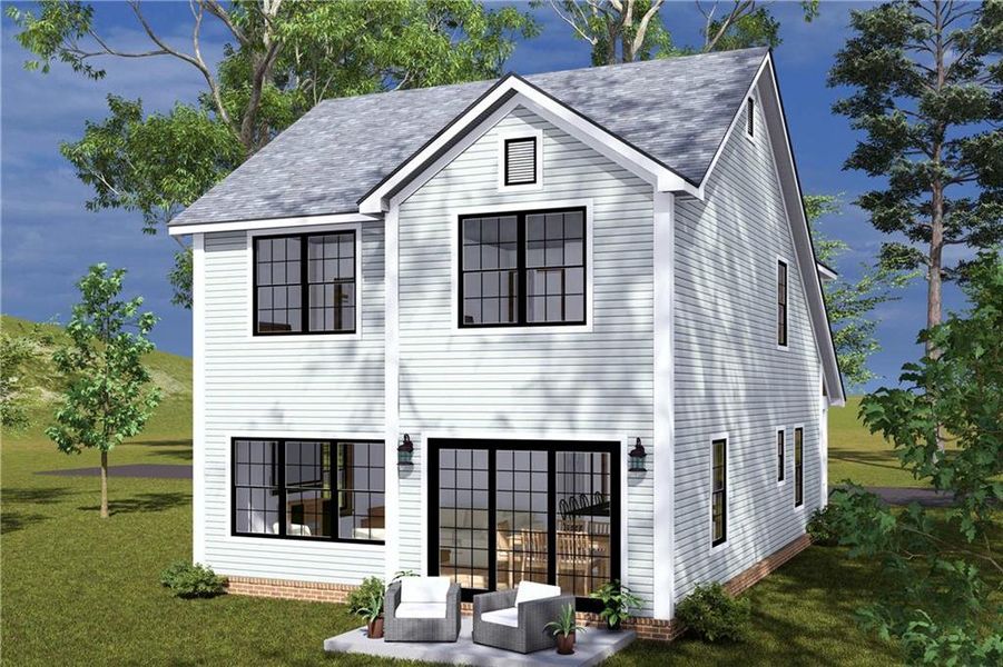 Front exterior of a new home in , Cumming, GA, highlighting curb appeal (Image 2). Front exterior of a new home in , Cumming, GA, highlighting curb appeal (Image 2).