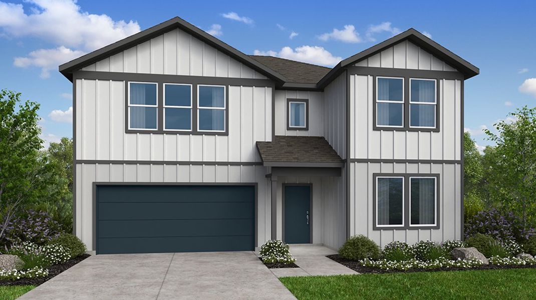 Representative exterior photo of a completed home built from the Wren by Taylor Morrison in Longview, Del Valle, TX (Image 22).