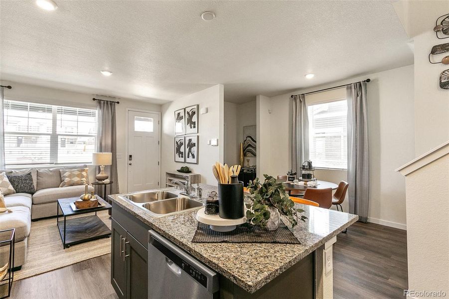 Furnished interior view inside a new home in Settlers Crossing, Commerce City (Image 3).
