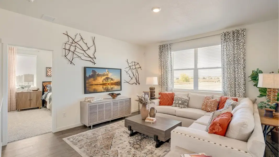 Furnished interior view inside a new home in Lakeside Canyon, Mead (Image 4). Furnished interior view inside a new home in Lakeside Canyon, Mead (Image 4).