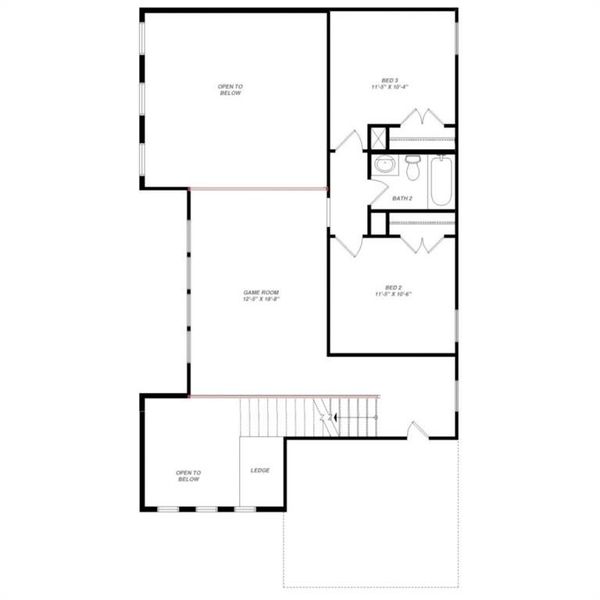 2D floor plan layout of this home in Treeline, Justin, TX (Image 20). 2D floor plan layout of this home in Treeline, Justin, TX (Image 20).