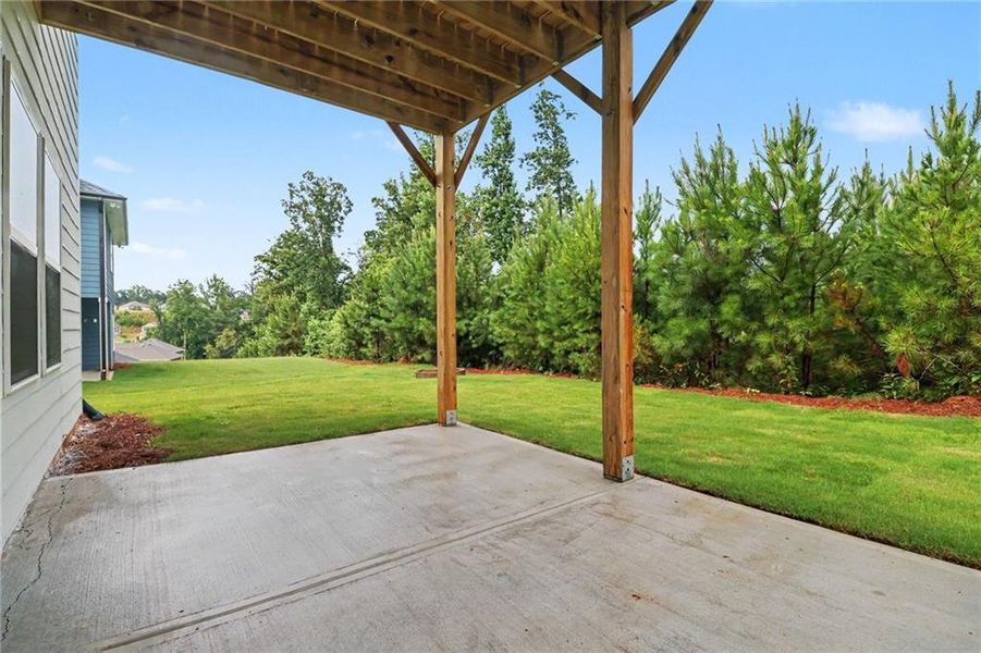 Exterior details and patio area of a home in Thunder Ridge, Dawsonville (Image 28).