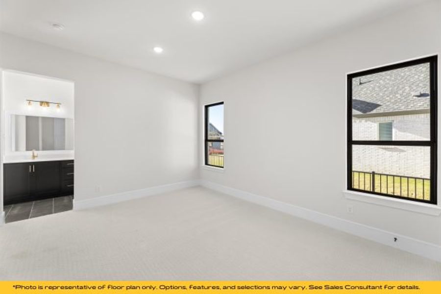 Representative unfurnished interior of a home built from the Bali by Stonefield Homes in Heath Golf and Yacht Club, Rockwall (Image 60).