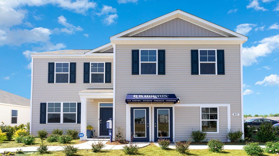 Representative exterior photo of a completed home built from the GALEN by D.R. Horton in Meadow Walk, Loris, SC (Image 1).