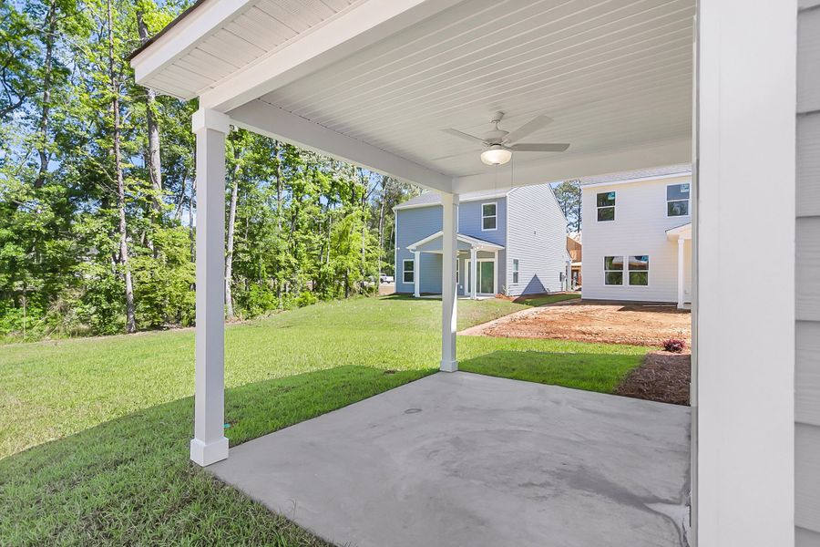 Exterior details and patio area of a home in Central Creek, Goose Creek (Image 25).