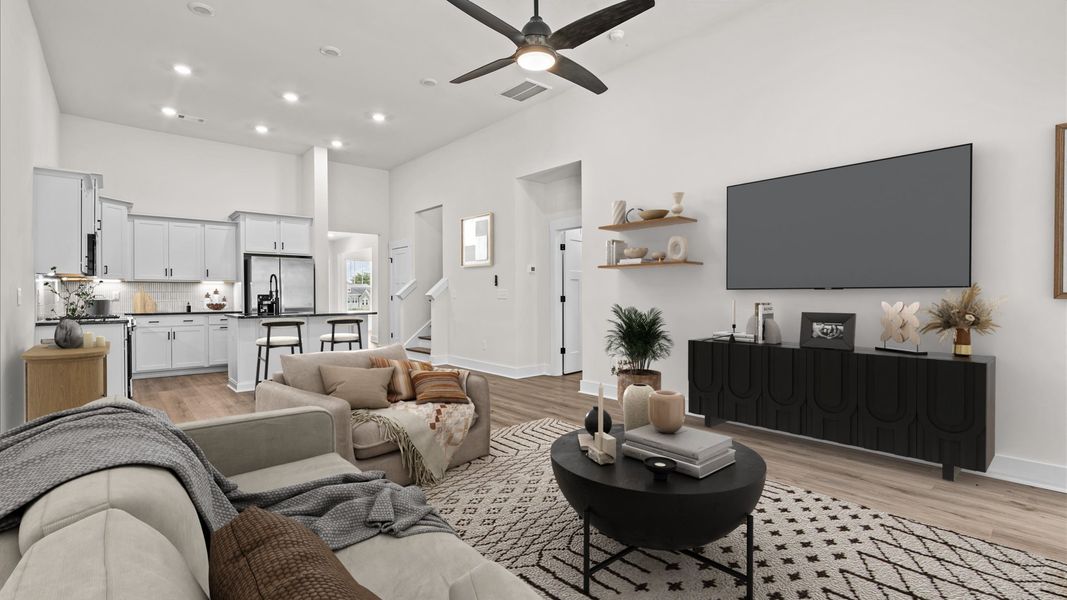 Furnished interior view inside a new home in Aspen Ridge, Lyman (Image 35). Furnished interior view inside a new home in Aspen Ridge, Lyman (Image 35).