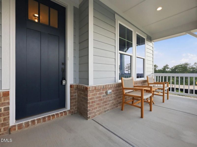 Exterior details and patio area of a home in Sage on North Main, Wake Forest (Image 22).