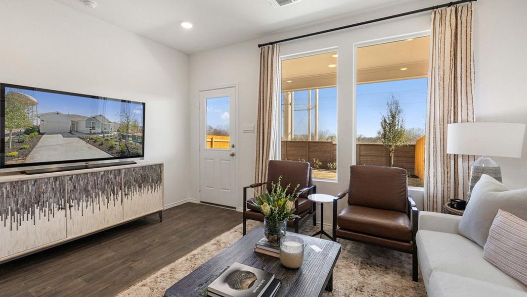 Furnished interior view inside a new home in Wayside, Uhland (Image 16). Furnished interior view inside a new home in Wayside, Uhland (Image 16).