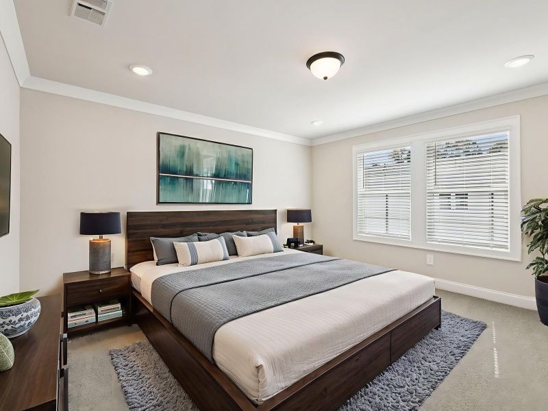 The Leighton floorplan with the Upscale Rustic Linen interior package.