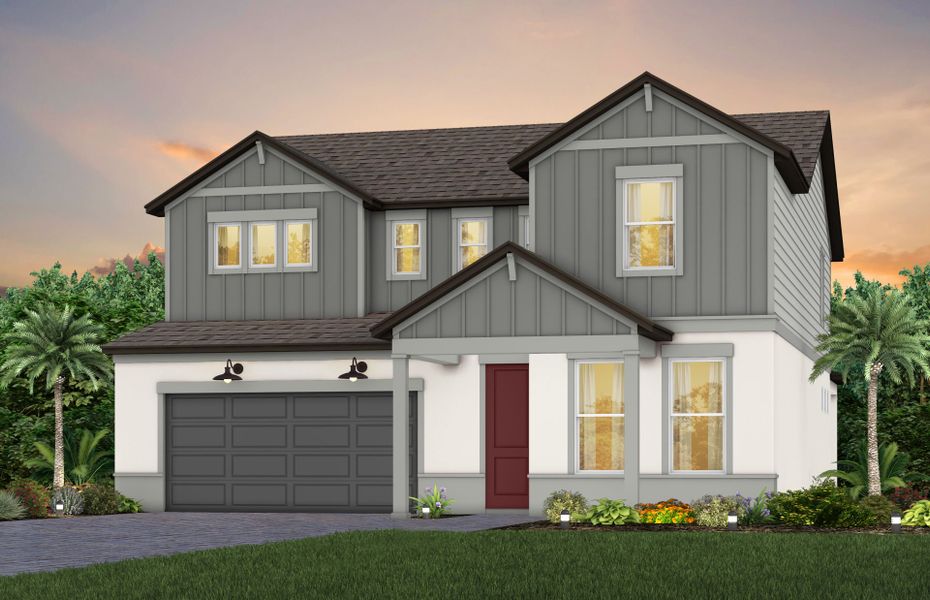 Representative exterior photo of a completed home built from the Wynfield by Pulte Homes in Spencer Glen, Riverview, FL (Image 10).