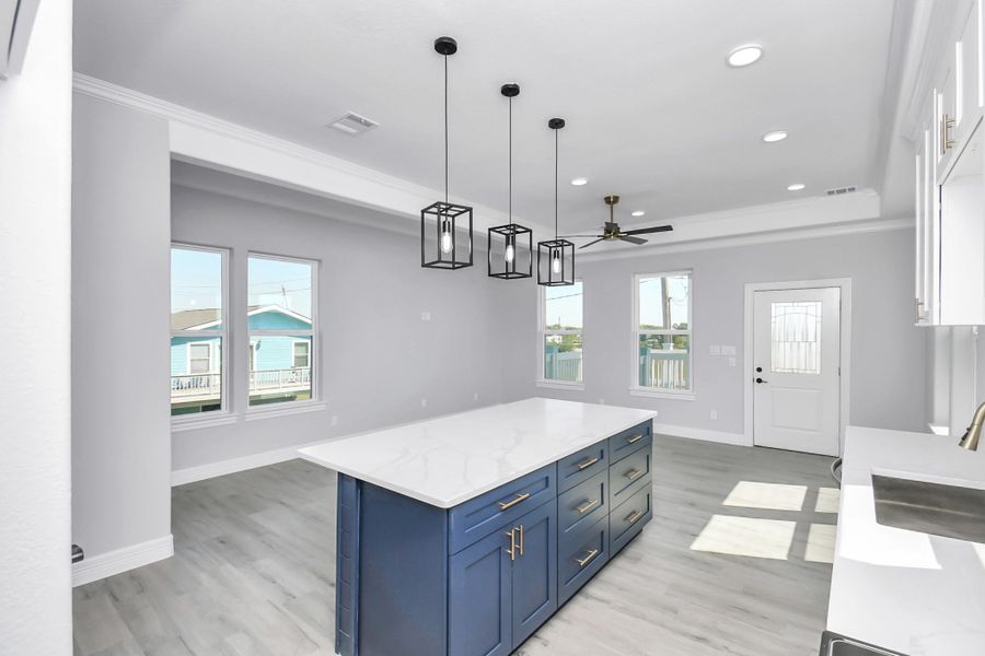 Furnished interior view inside a new home in , Dickinson (Image 8).