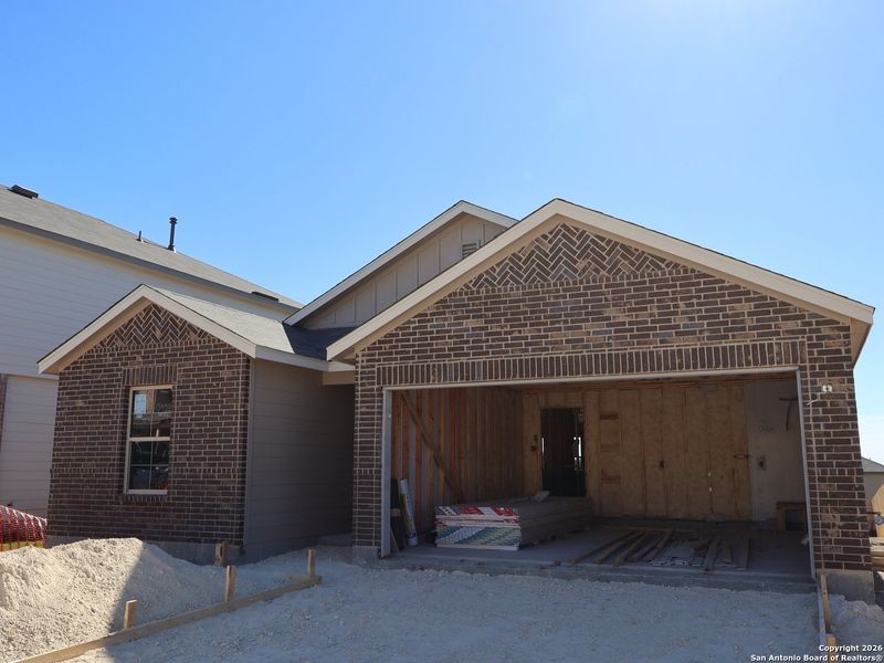 In-progress construction of a new home in Hunters Ranch, San Antonio, TX (Image 33).