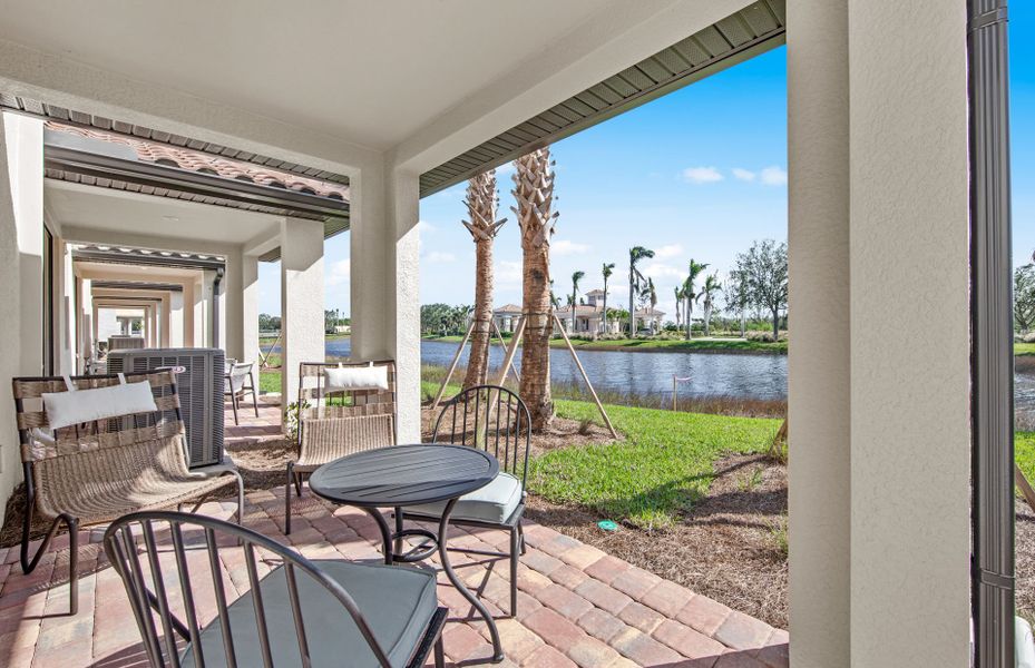 Exterior details and patio area of a home in Sawgrass at Coral Lakes, Cape Coral (Image 2). Exterior details and patio area of a home in Sawgrass at Coral Lakes, Cape Coral (Image 2).