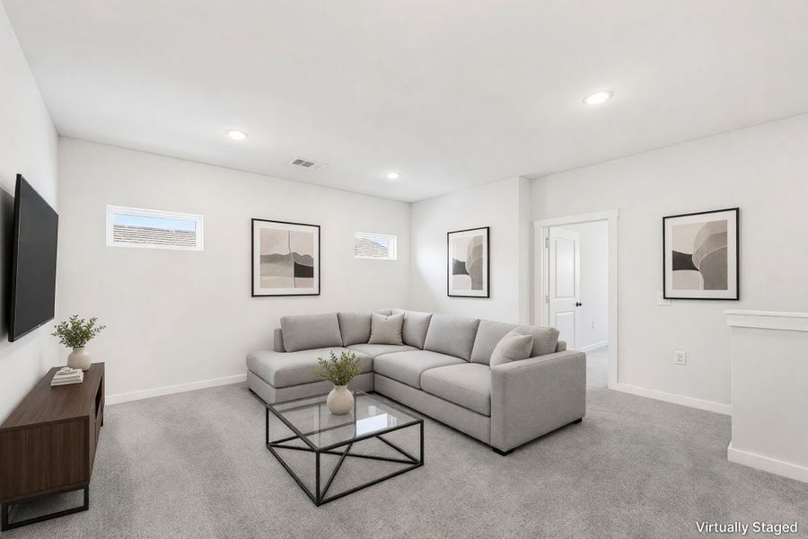 Furnished interior view inside a new home in Willow Grove Single-Family Homes, Melissa (Image 34).
