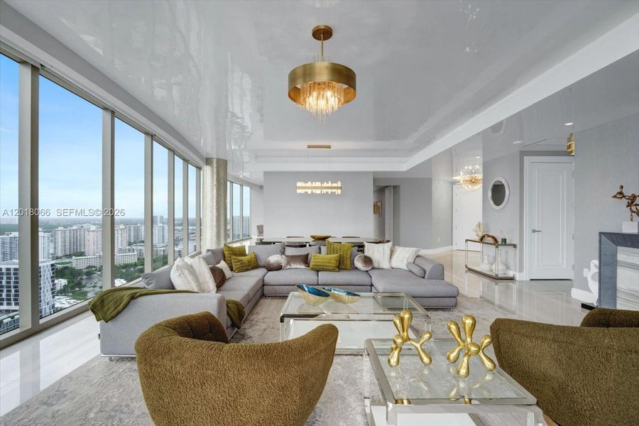 Furnished interior view inside a new home in The Estates at Acqualina, Sunny Isles Beach (Image 16). Furnished interior view inside a new home in The Estates at Acqualina, Sunny Isles Beach (Image 16).