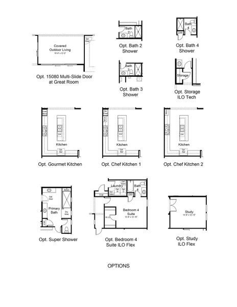 2D floor plan layout of this home in Ladera Trails, Queen Creek, AZ (Image 5).