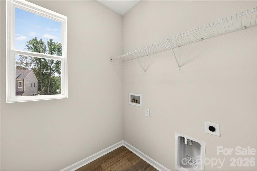 Laundry room with window Laundry room with window